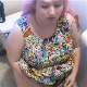 A fat girl with red hair takes gassy, explosive, runny shits in 4 different scenes with some pissing. Clear audio, but no product shown. About 2.5 minutes.